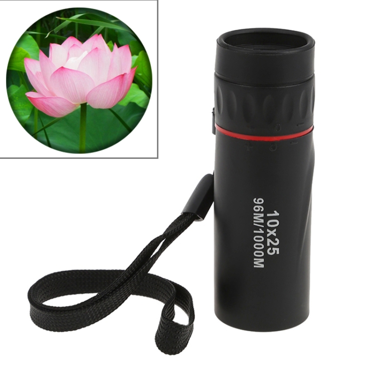 【New in stock】Smart 10*25 Portable Professional High Times High Definition Dual Focus Zoom Monocular Pocket Telescope, Size: 9.2*3cm
