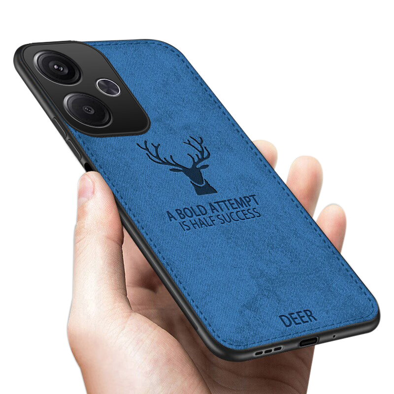 For Xiaomi Poco M6 Case Slim Hybrid Matte Deer Elk Design Cloth For Xiaomi Poco M6 4G Back Cover Phone Cases.