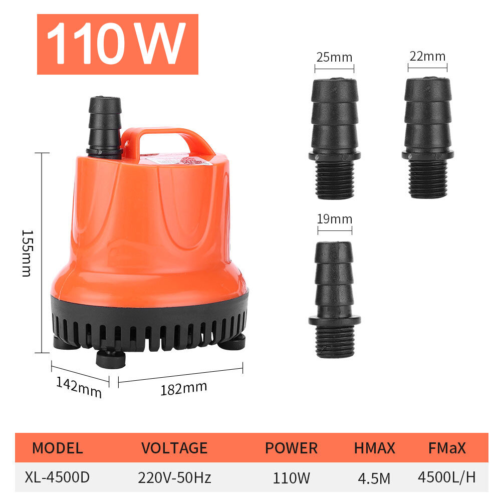Top house 220v-240v ultra-quiet submersible water pump hydroponics for aquarium pond 30w 45w 60w 15w 110w fountain waterfall