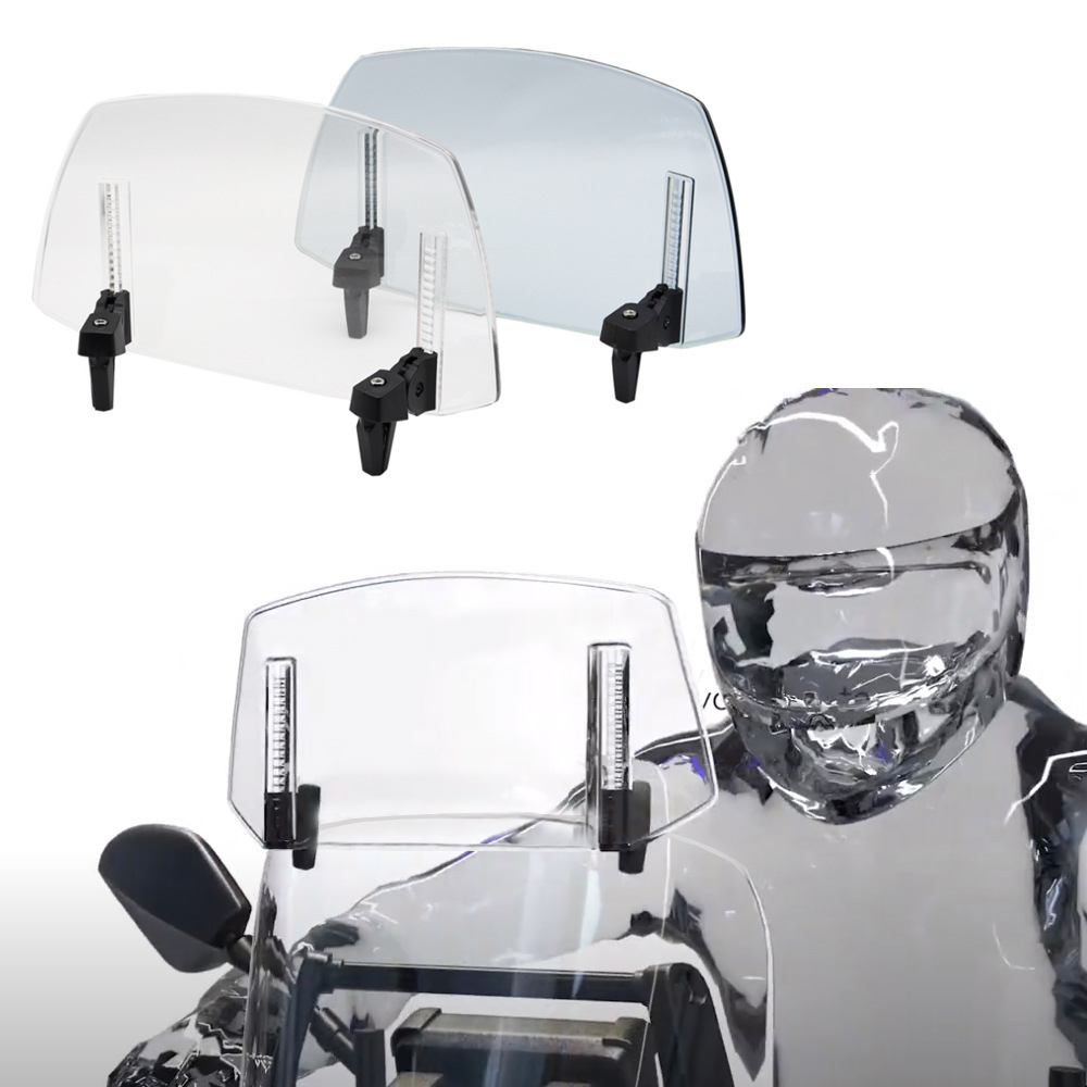 Kính chắn gió xe máy phổ biến có thể điều chỉnh kính chắn gió tấm rẽ gió Spoiler mở rộng cho Kawasaki cho Honda cho BMW cho Yamaha