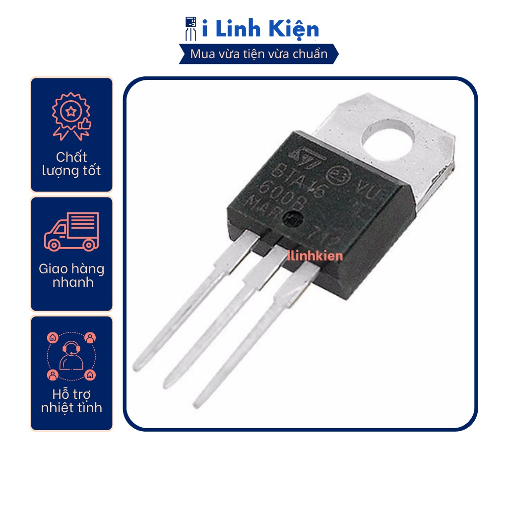 Triac bta16 800v bta16 600v chất lượng tốt.