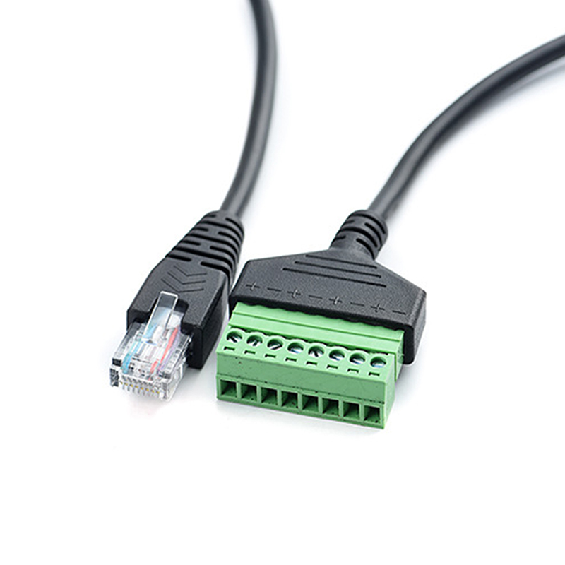 RJ45 Ethernet Male To 8 Pin AV Terminal Screw Adapter Converter Block ...