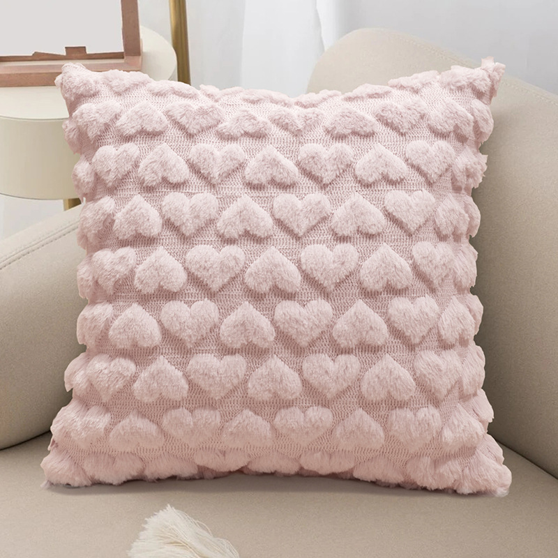 45x45cm Ins Plush Home Decoration Throw Pillow Cases Love Sofa Cushion Cover