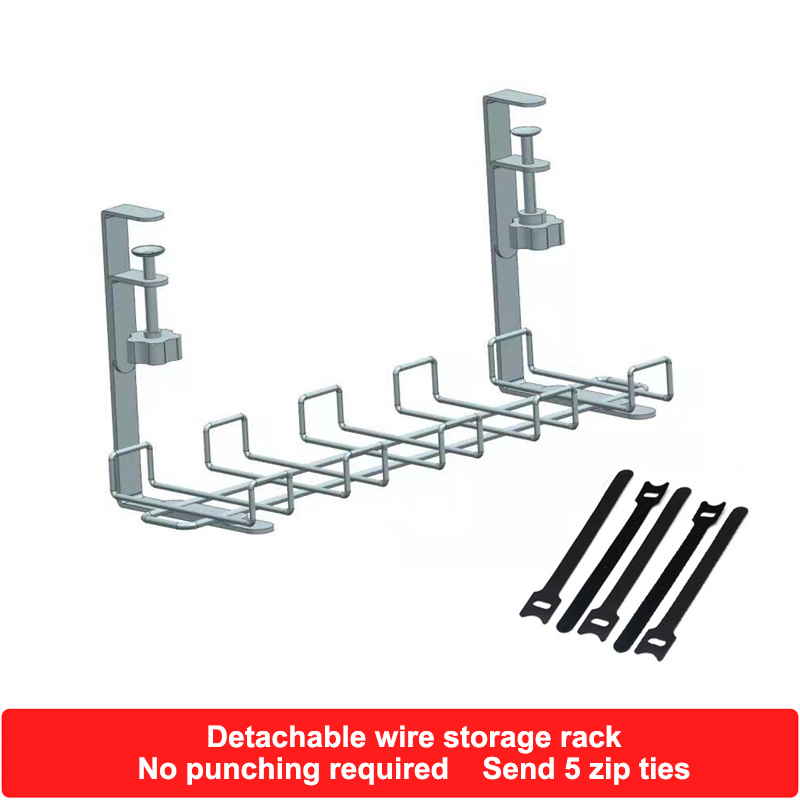 Adjustable plug-in storage rack, office desk cable management rack, cable battery data cable sorting and storage
