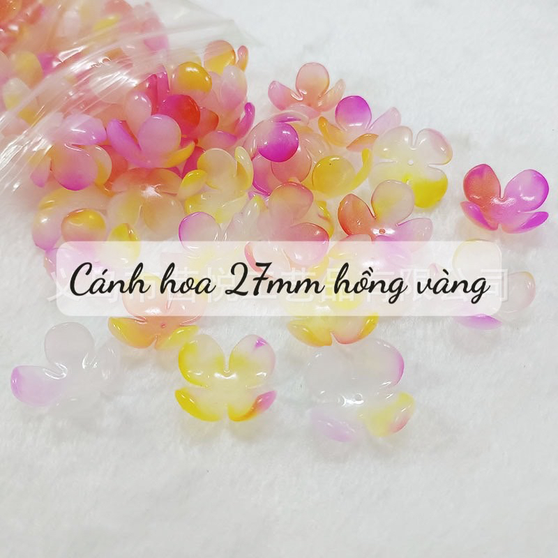 Set vật liệu làm hoa cẩm tú cầu 15 bông cánh gradient mẫu hoa trang trí mới