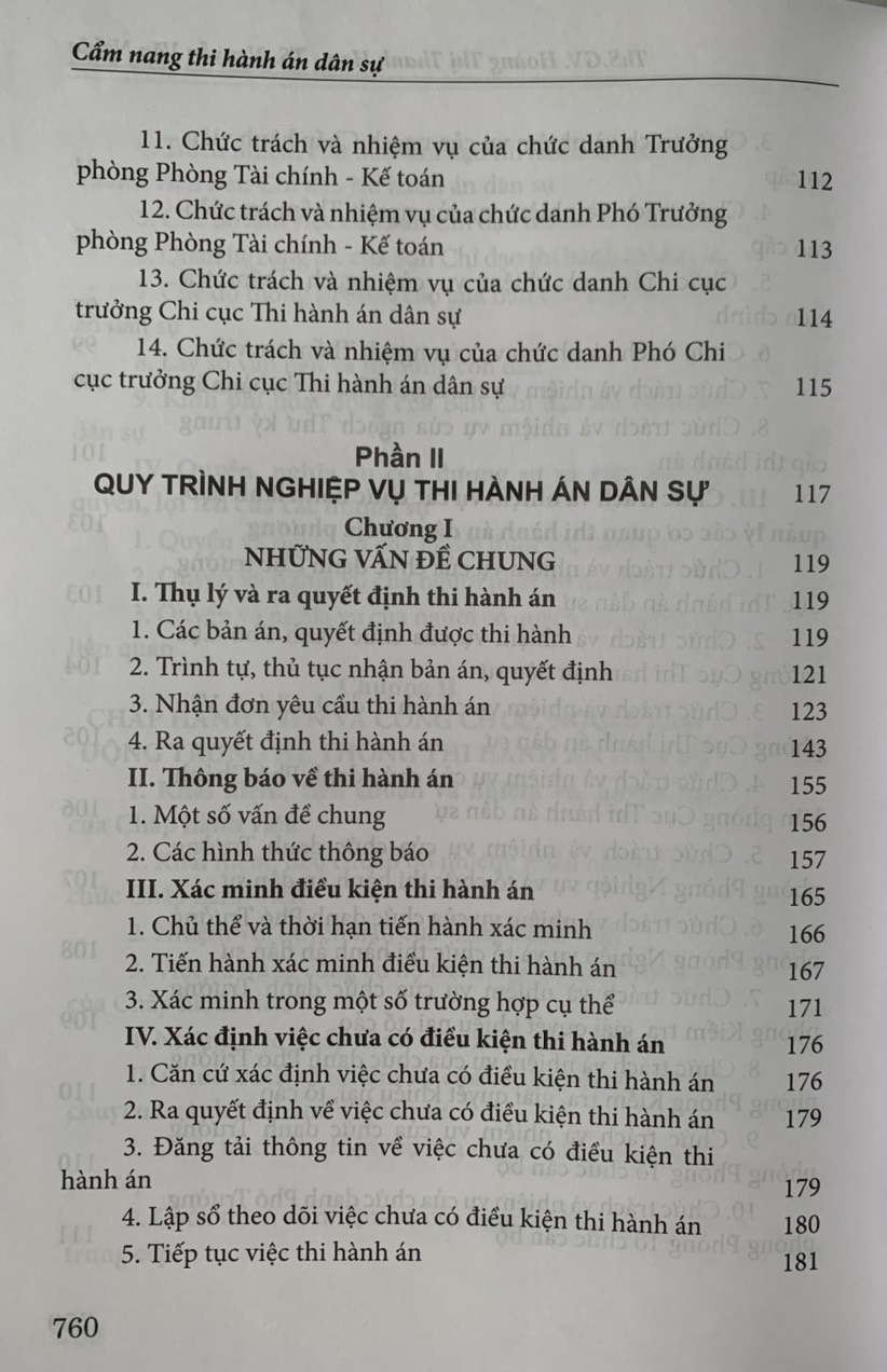 Cẩm nang thi hành án dân sự (Tái bản lần thứ nhất, có sửa đổi, bổ sung)