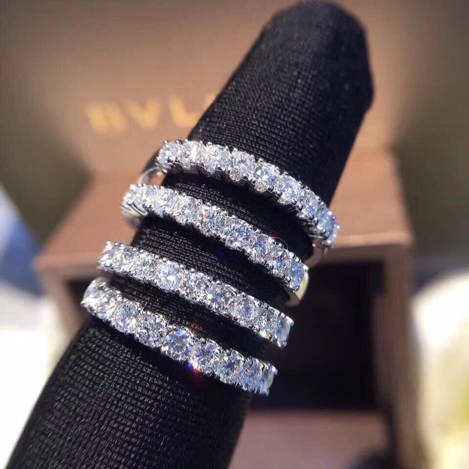 Nhẫn nữ bạc, nhẫn bạc ý xi kim, nhẫn pha lê mạ vàng trắng, nhẫn kim cương cao cấp, nhẫn mạ bạch kim sang trọng, nhẫn vàng non, nhẫn vàng 18k, vàng 24k Trang Sức Gami N199 - CAM KẾT KHÔNG ĐEN