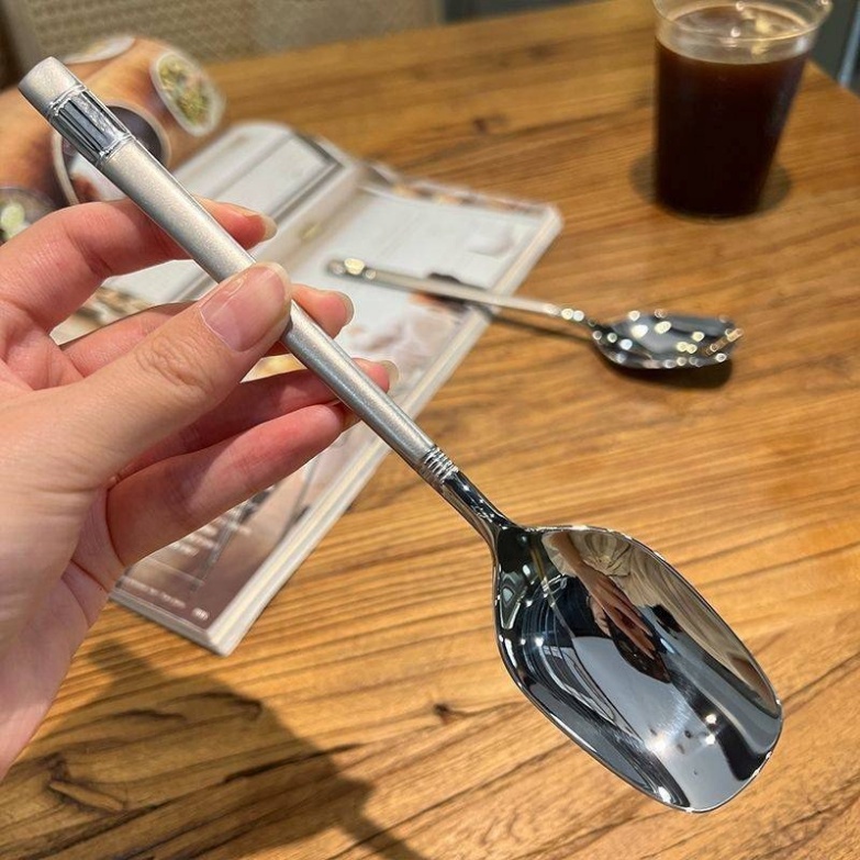 Set 5 Thìa Inox Cán Dài Cao Cấp  - Freeship
