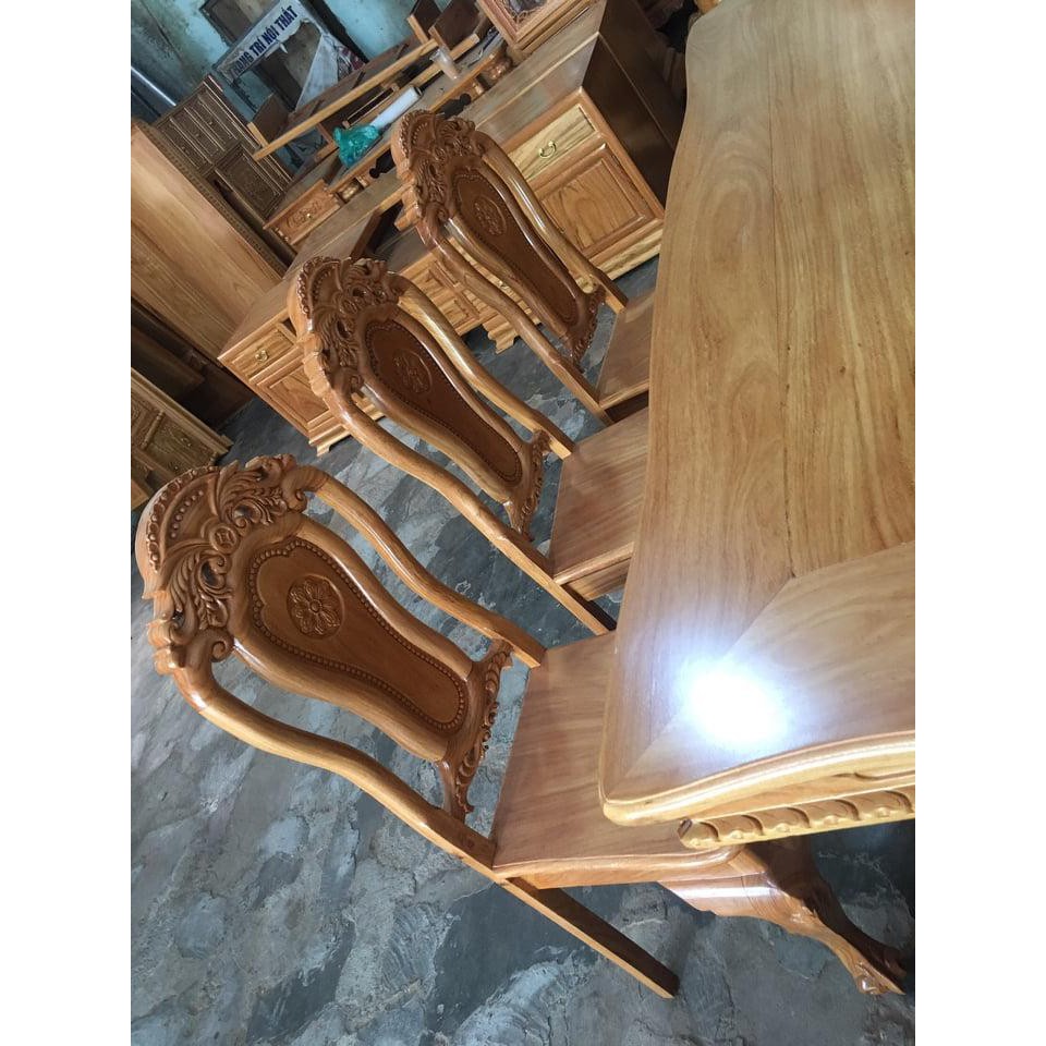 BÀN ĂN GỖ GÕ ĐỎ 8 GHẾ bb