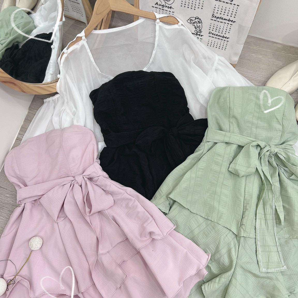 SET ĐẦM CÚP TẦNG KÈM KHOÁC