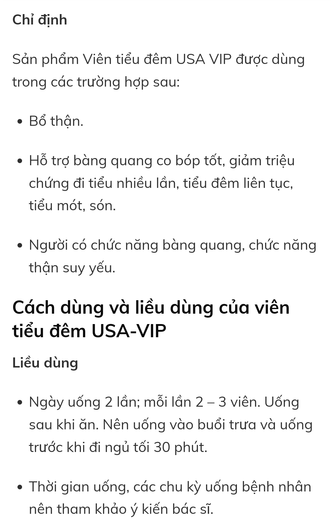 VIÊN TIỂU ĐÊM USA VIP