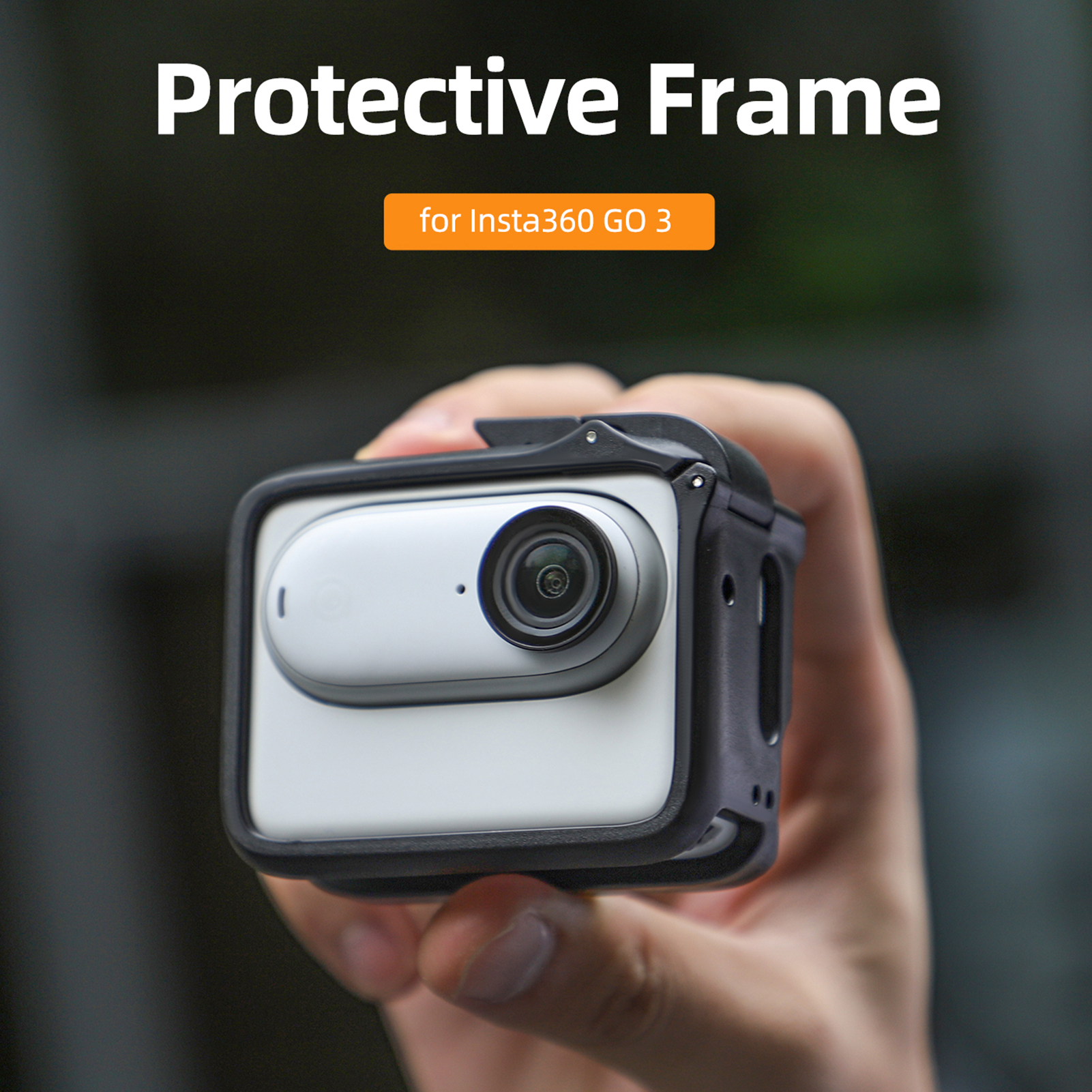 Valeriee Protective Frame for Camera Anti-drop Camera Frame Insta360 Go 3 Camera Protective Cage Durable Black Plastic Frame for Collision Protection and Mounting Essential Camera Accessory
