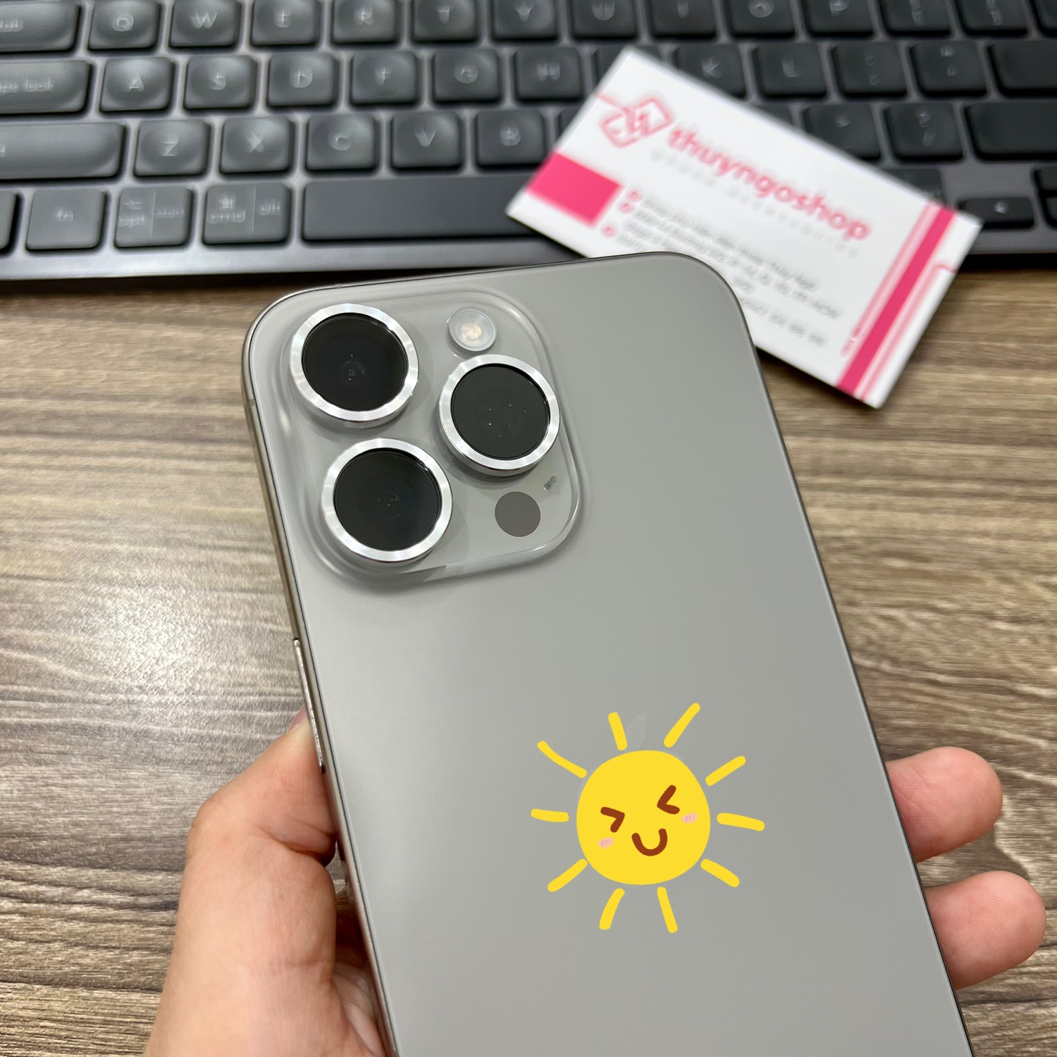 Viền nhôm camera siêu mỏng (ở giữa rỗng) iPhone 15 Pro Max - iPhone 15 Pro - iPhone 15 Plus - iPhone 15