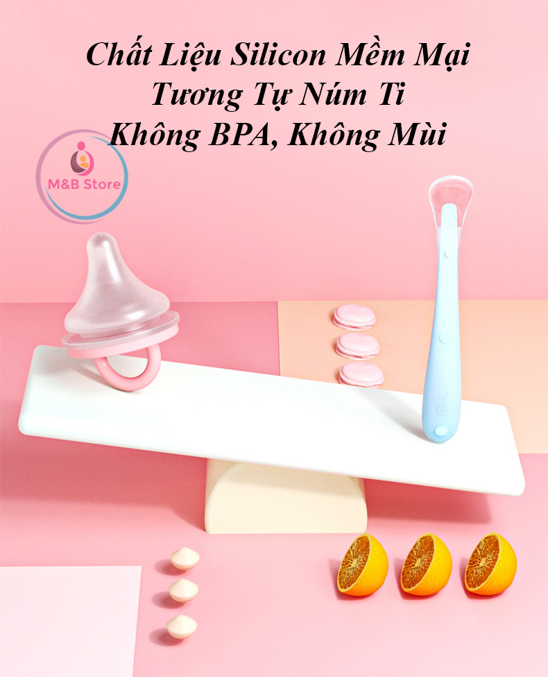 Bộ 3 Muỗng Ăn Dặm Silicon Mềm - KUB