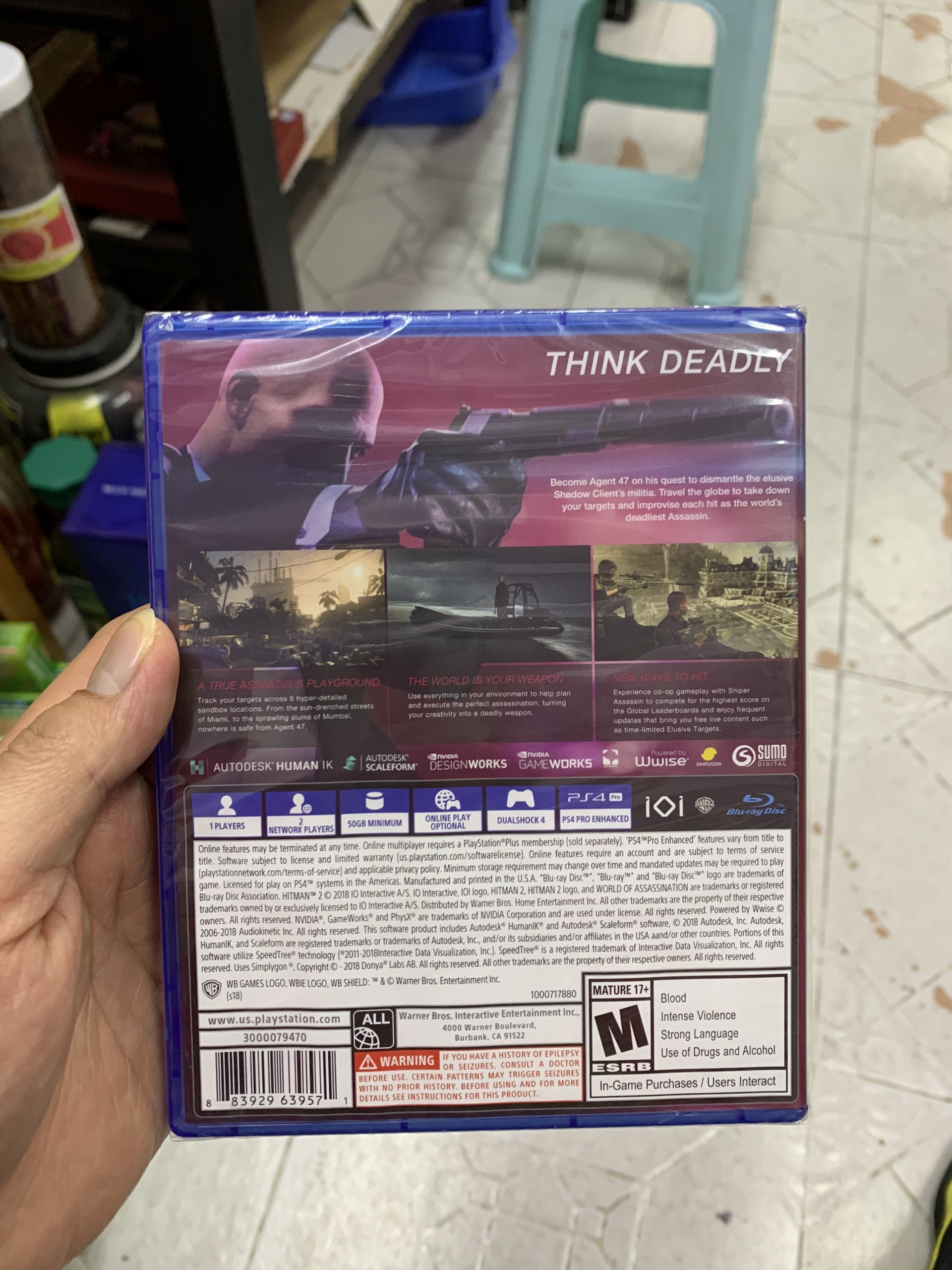 Đĩa Game Ps4 Hitman 2
