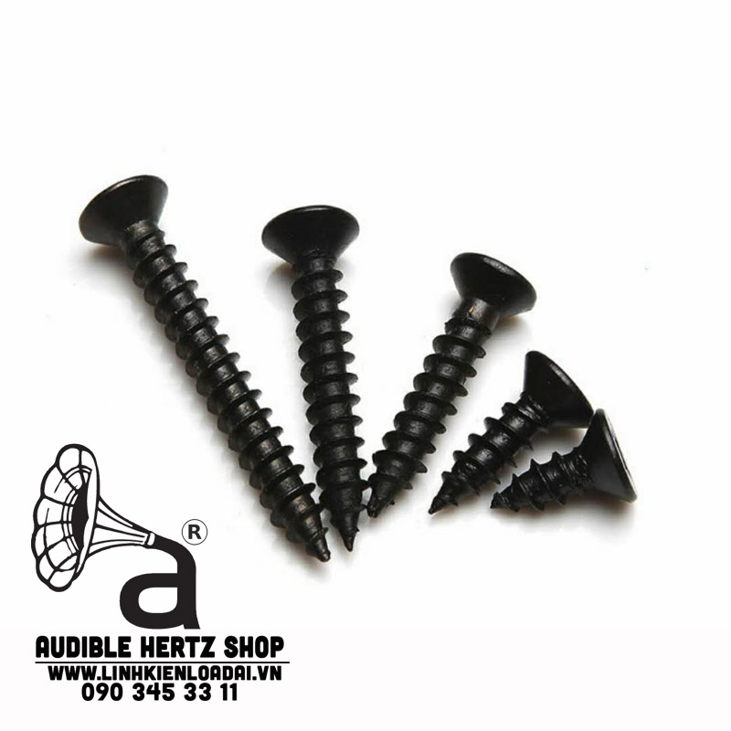 Vít gỗ đầu bằng 4 cạnh bắt loa mạ kẽm M3 (Combo 20 con)