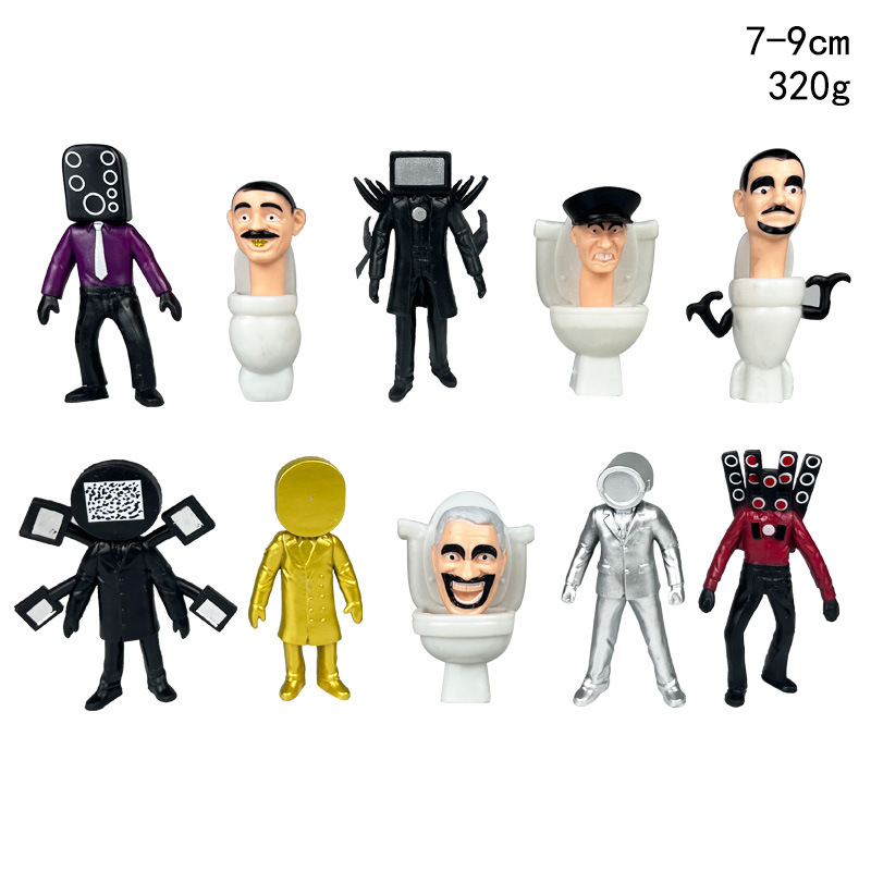 Toilet Man VS Monitor Man Handmade Doll War Titan Audio Man TV Man Camera Man Model Ornaments