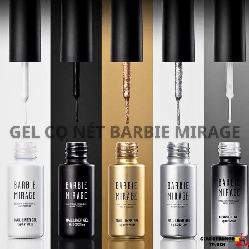 Cọ nét gel Barbie Mirage 6g, cọ siêu nét, cọ xin