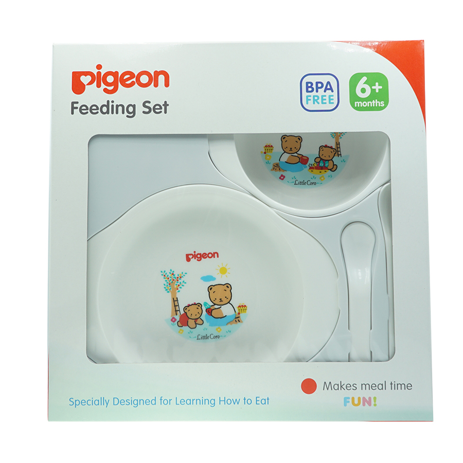 [FreeShipMAX] Bộ tập ăn dặm Pigeon MagMag Mini D327 - bo tap an dam cho be