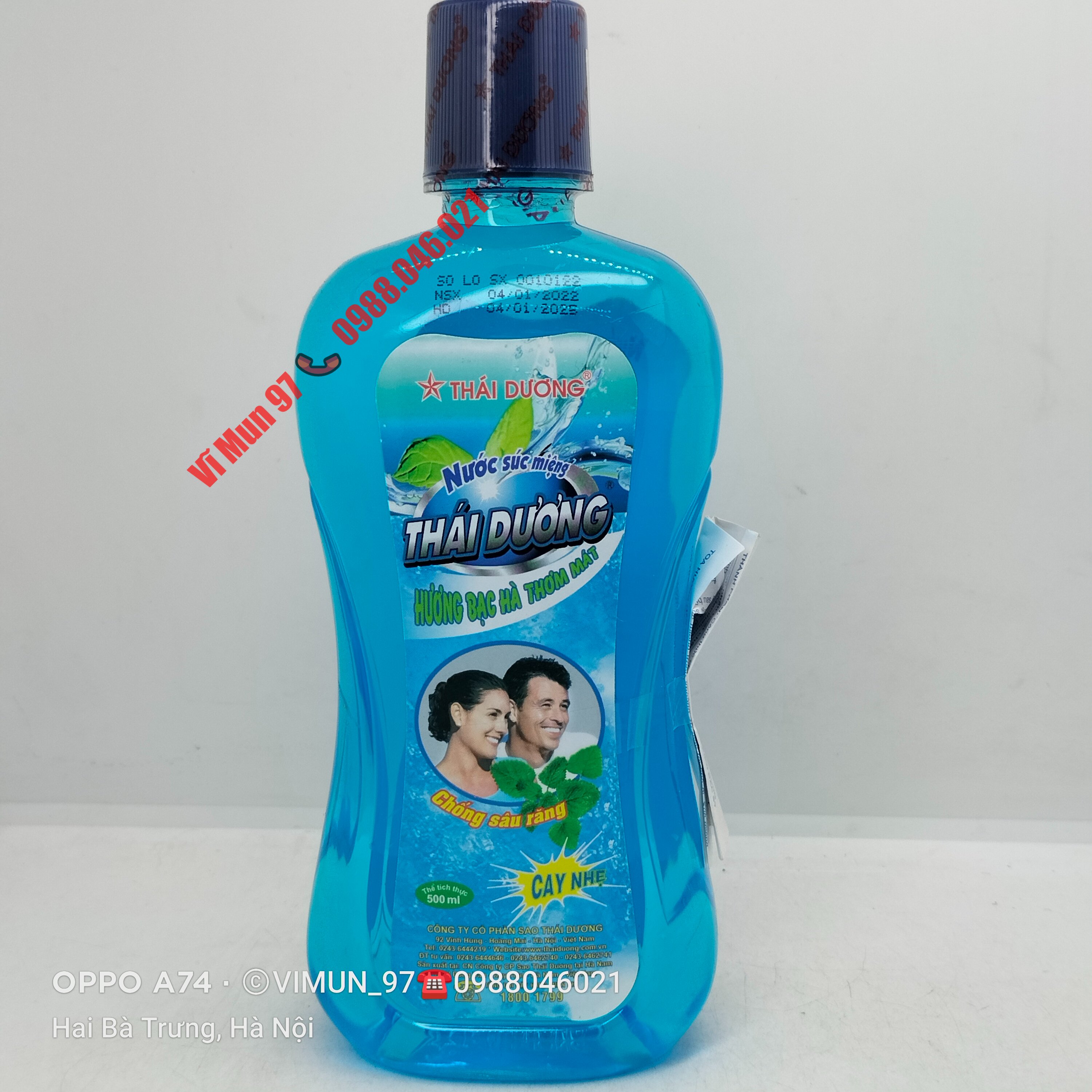 Nước súc miệng Thái Dương chai 500ml
