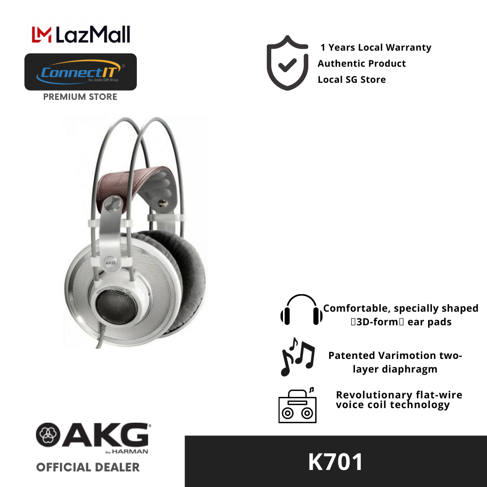 AKG K701 Professional Premium Open-Back Studio Recording Reference Headphones 