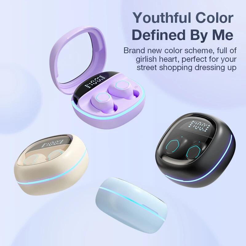 Wireless Earbuds 8H Continuous Playtime Bluetooth Ear Buds, IPX5 Waterproof Stereo Sound Bluetooth Wireless Headphones with Microphone and Charging Case with 40H Playtime Capacity for Android iOS