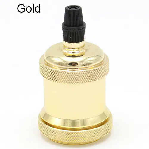 Vintage Edison Lamp Base Aluminum Pendant Bulb R Decorative Light Fittings Lamp Head Light Socket 5 Color E27 Lamp Holder