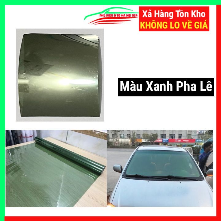 Tấm phim dán kính cách nhiệt cửa xe ô tô, cửa nhà, cửa văn phòng kích thước 100x152cm màu xanh pha lê