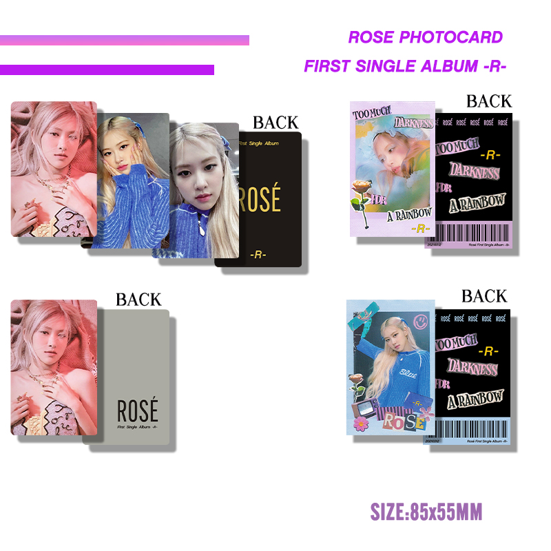 BLACKPINK album card ROSE postcard FIRST SINGLE ALBUM "R" photo card
