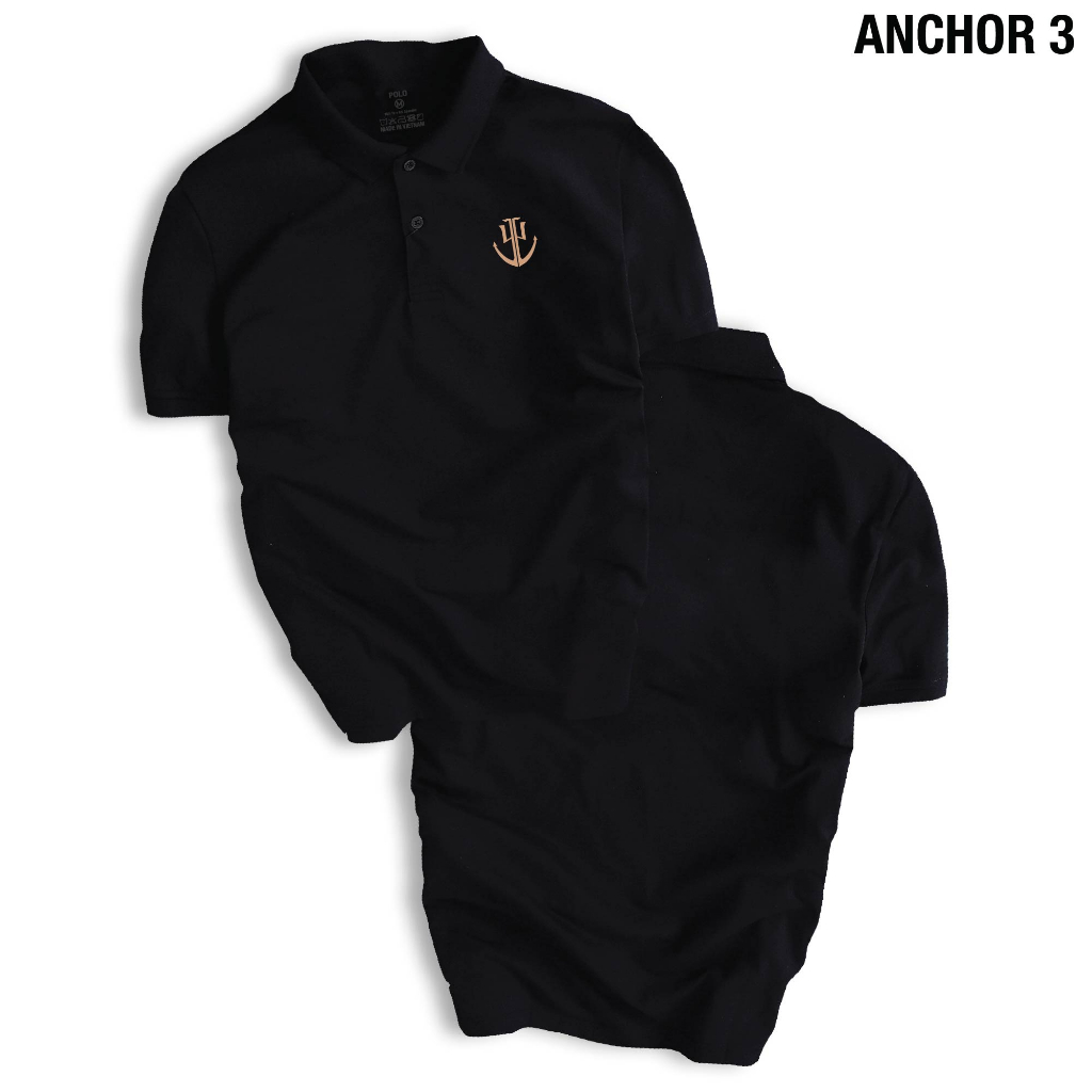 Áo thun Polo ANCHOR 3 vải cá sấu cổ bẻ BASIC CVC co dãn