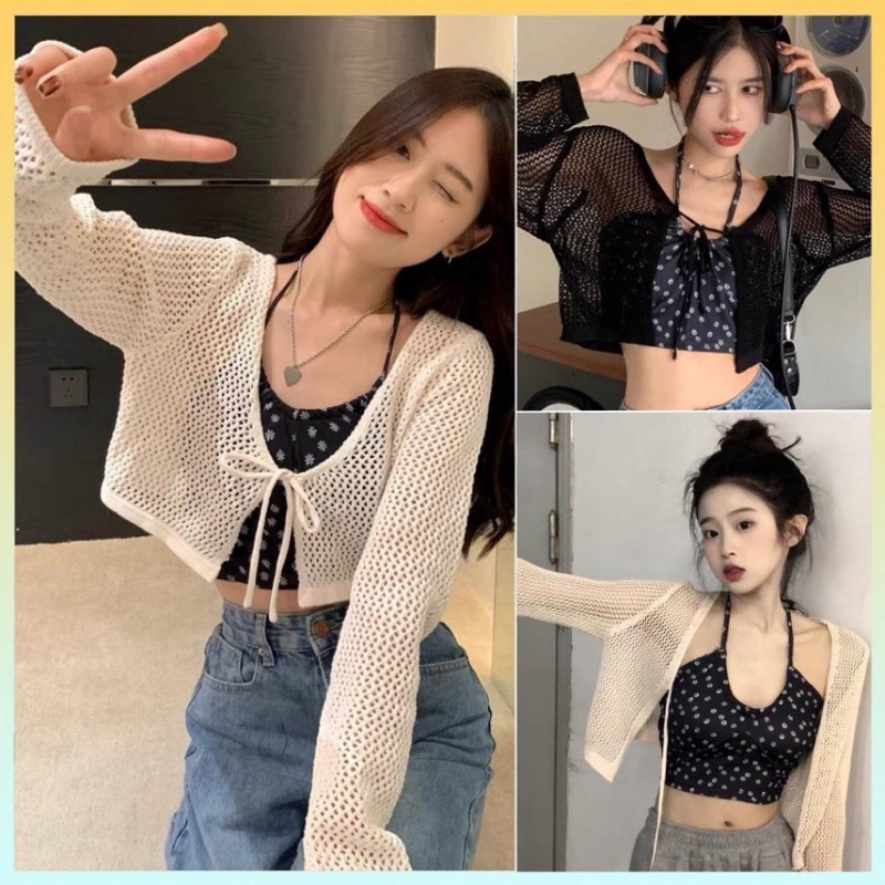 Áo khoác lưới đi biển cho các nàng l0