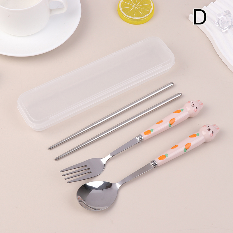 Tableware%20Set%20Cartoon%20Rabbit%20Stainless%20Steel%20Spoon%20Fork%20Chopstick%20Student%20Portable%20Dinnerware%20Travel%20Cutlery%20Sets%20With%20Box%20-%20Image%209