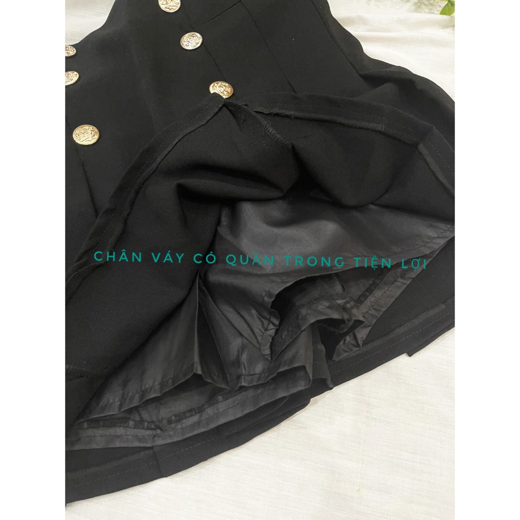 Chân váy BIGSIZE Xếp li có quần trong (60-90kg) MS84