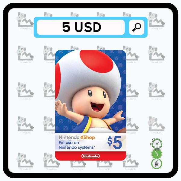 5 Nintendo US Digital Gift Card (Fast Email/Chat Delivery