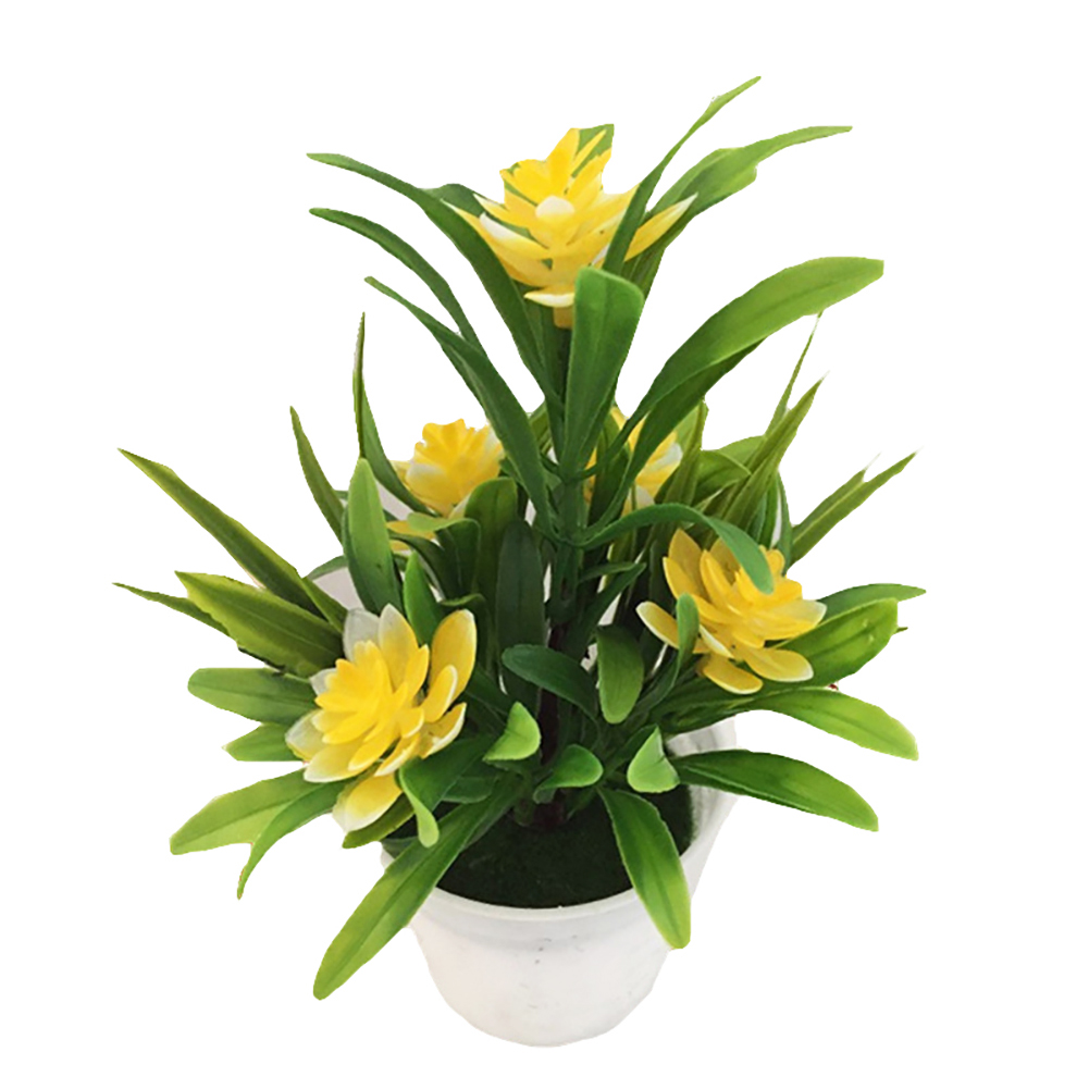Artificial Fake Lotus Flower Potted Plant Bonsai Wedding Party Garden Home Decor