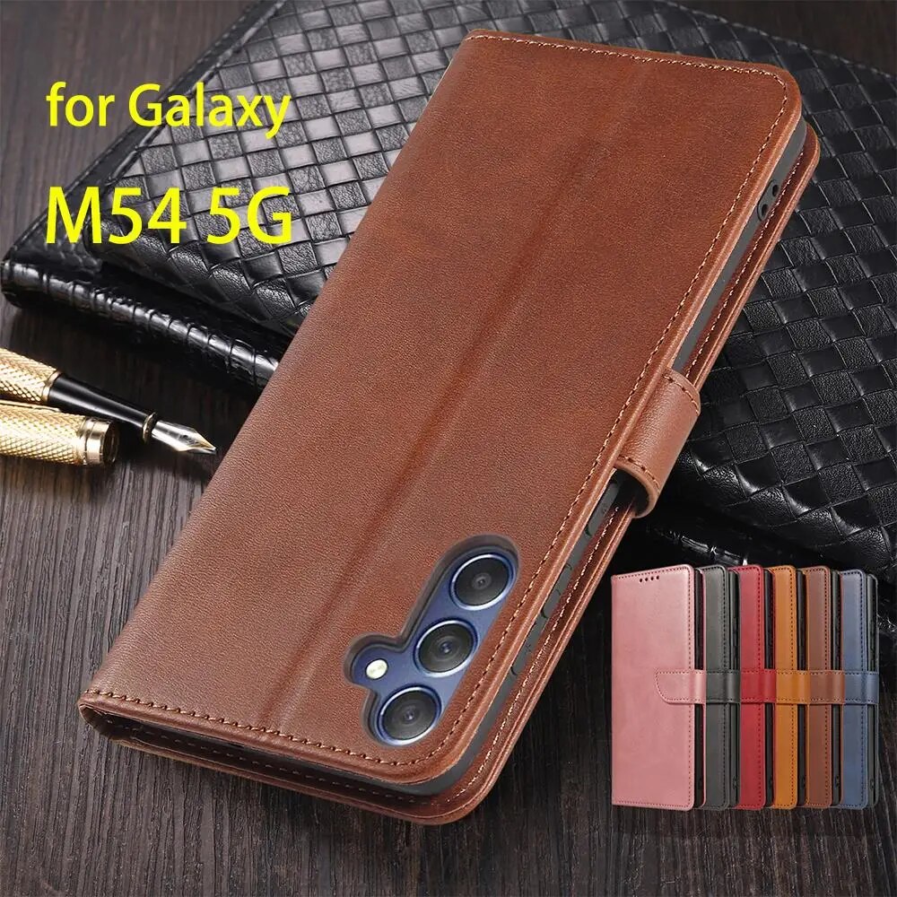 For Samsung M54 Case Wallet Flip Cover Leather Case for Samsung Galaxy M54 Pu Leather Phone Bags protective Holster