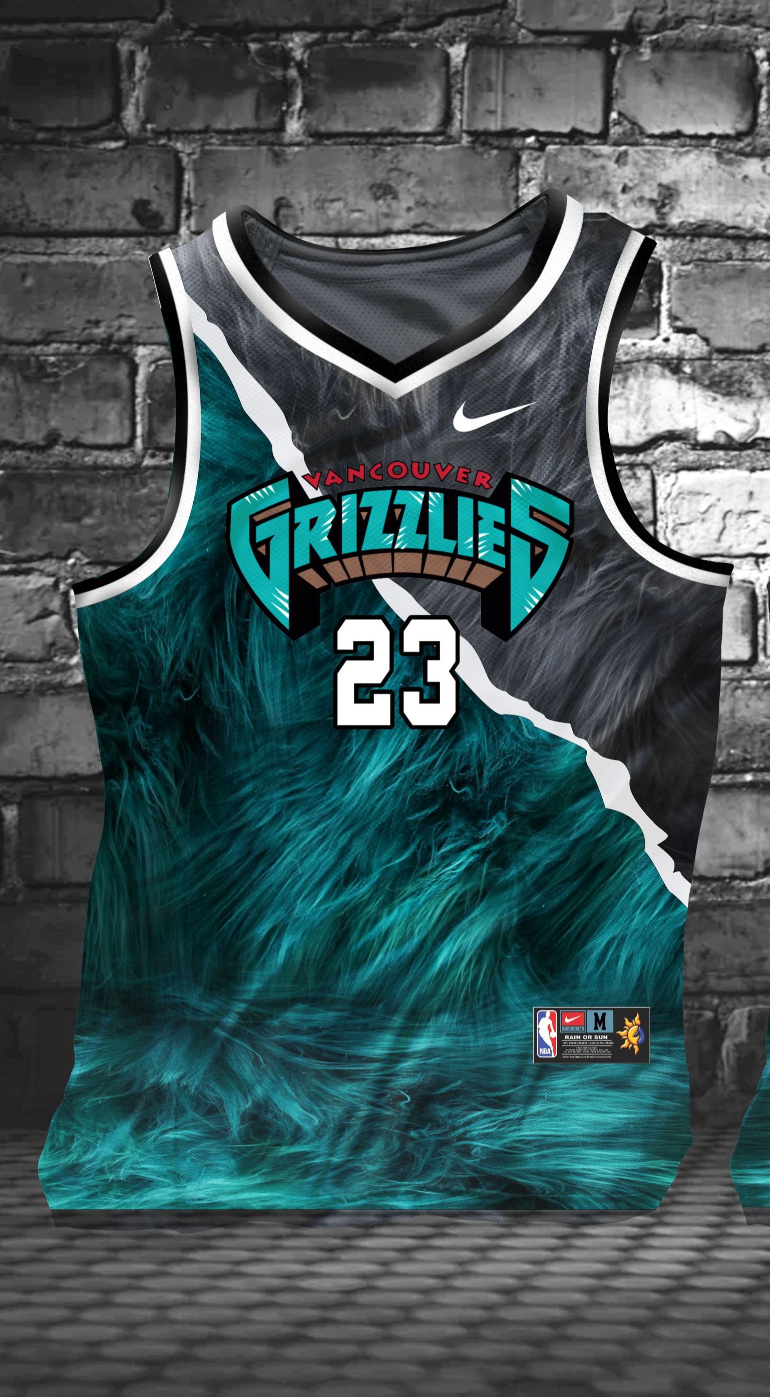 MEMPHIS GRIZZLIES BLACK CODE DLMT132 FULL SUBLIMATION JERSEY (FREE CHANGE  TEAM NAME, SURNAME & NUMBER)