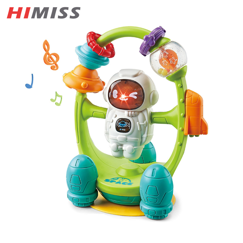 HIMISS High Chair Toy With Suction Cup Electric Astronauts Rattle Multi