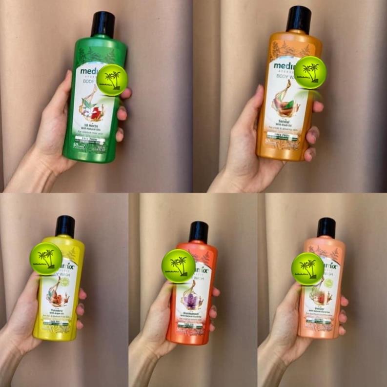 Sữa tắm dừa 🥥 & 18 loại thảo mộc medimix 🍃🍂🍁 -hỗ trợ cải thiện làn da thâm,mụn ấn độ medimix