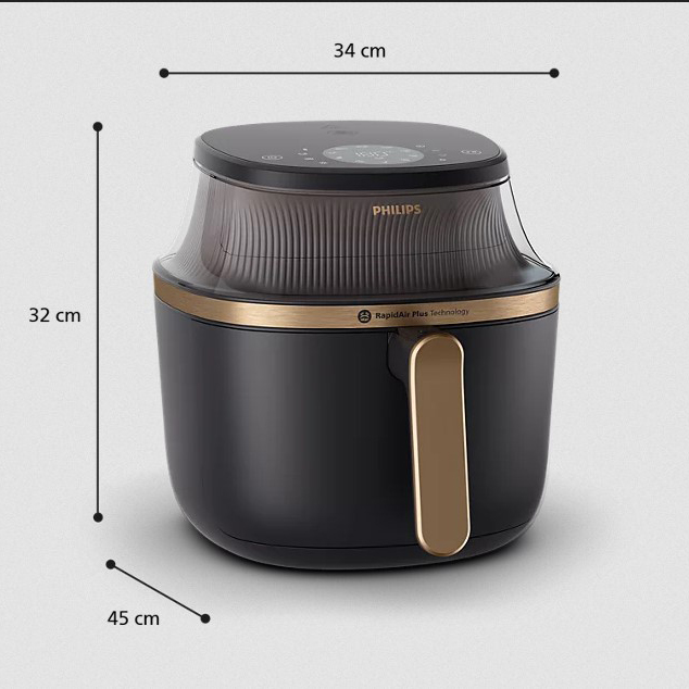 Philips NA342/09 Airfryer 3000 Series Review | 7.2L Digital XL RapidAir Plus Technology Air Fryer with Cooking Window & HomeID.