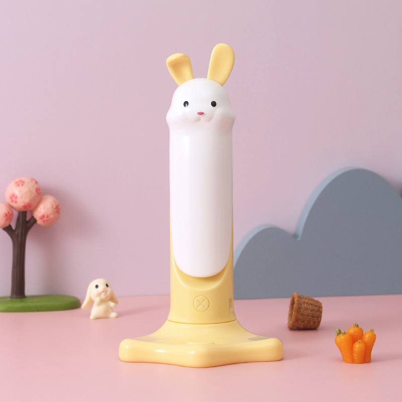Cartoon Rabbit Table Lamp USB Charging Eye Protection Small Table Lamp for Kids Cute Mini Portable Desk Lamp