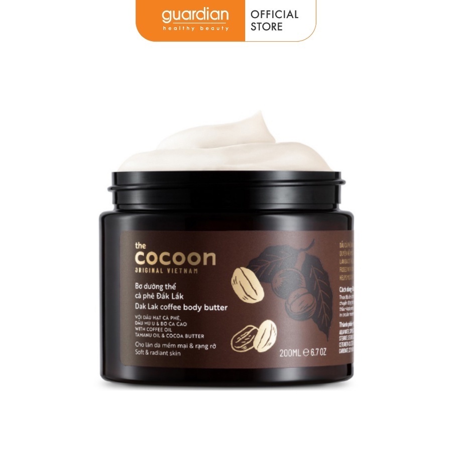 Bơ dưỡng thể cà phê đắk lắk dak lak coffee body butter cocoon 200ml