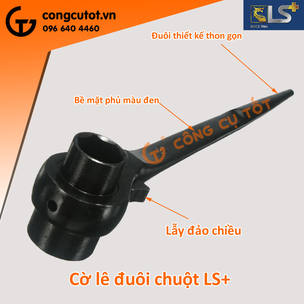 Cờ lê đuôi chuột hiệu LS+ size tùy chọn
