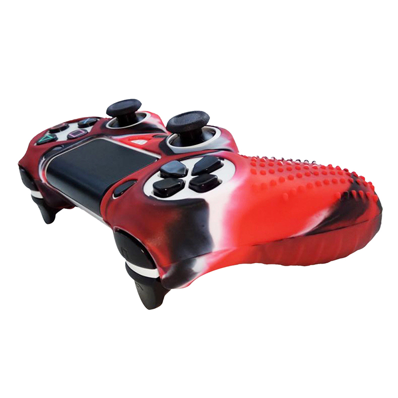 [Fortitudes] Camouflage Silicone Rubber Skin Grip Cover Case for PlayStation 4 PS4 Controller