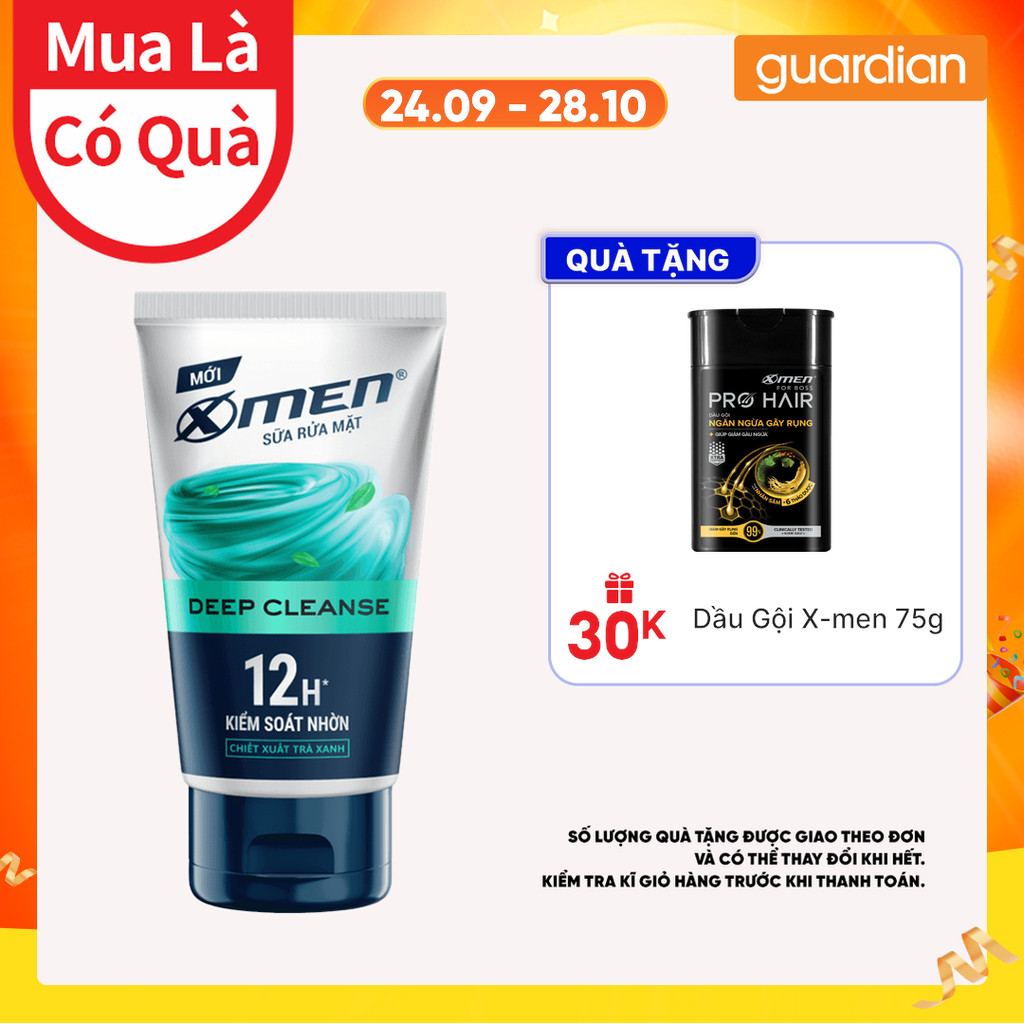 Sữa Rửa Mặt Sạch Sâu X-Men Deep Cleanse 100Gr