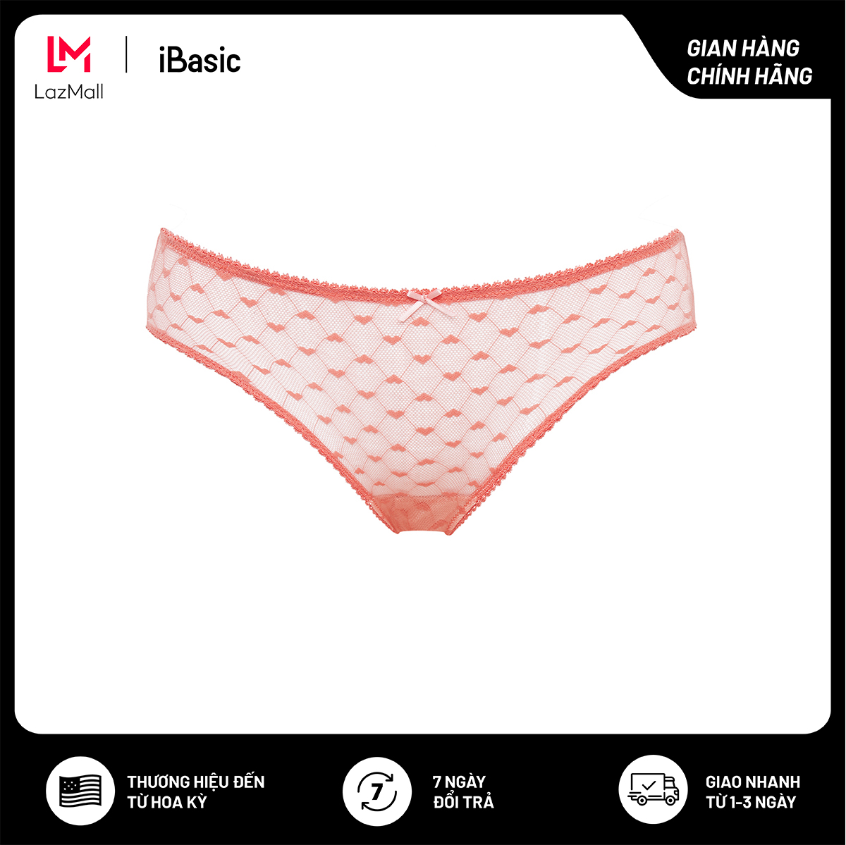 Quần lót nữ bikini ren lưới iBasic PANW103