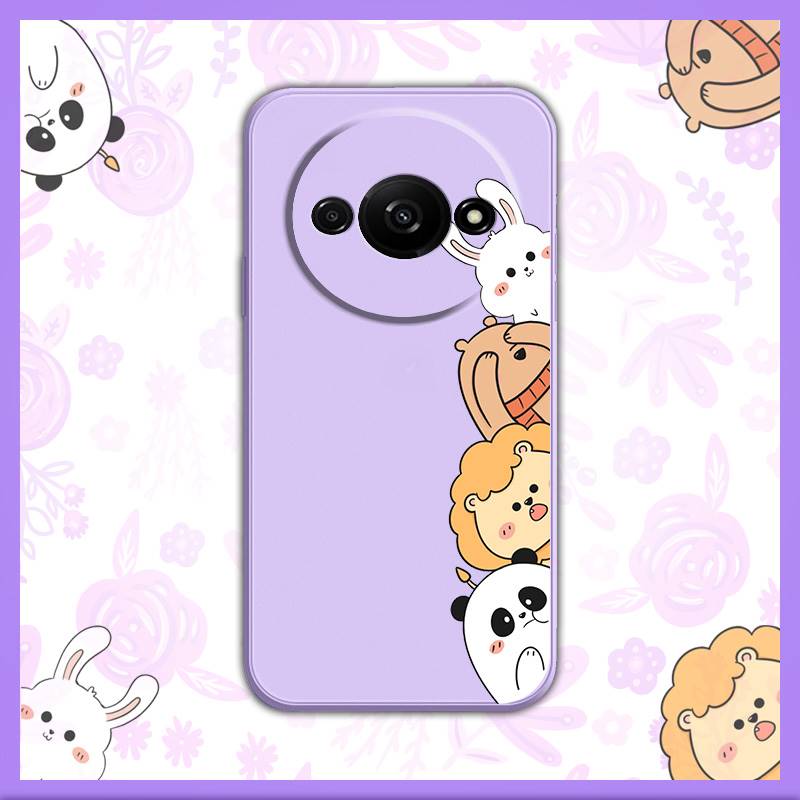 Back%20Cover%20Anti-fall%20Phone%20Case%20For%20Redmi%20A3%204G/Xiaomi%20POCO%20C61%204G%20soft%20shell%20Solid%20color%20Skin%20feel%20silicone%20cute%20cat%20-%20Image%203