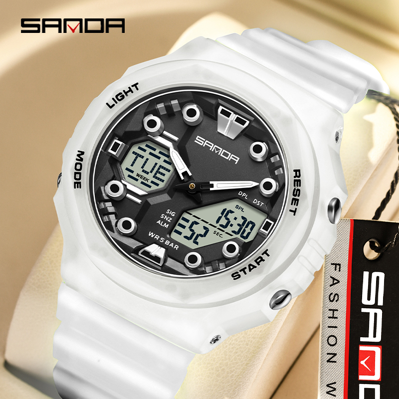 Sanda Large Dial Multifunctional Trendy Urban Outdoor Waterproof Sports Men's Watch SD6200-2.