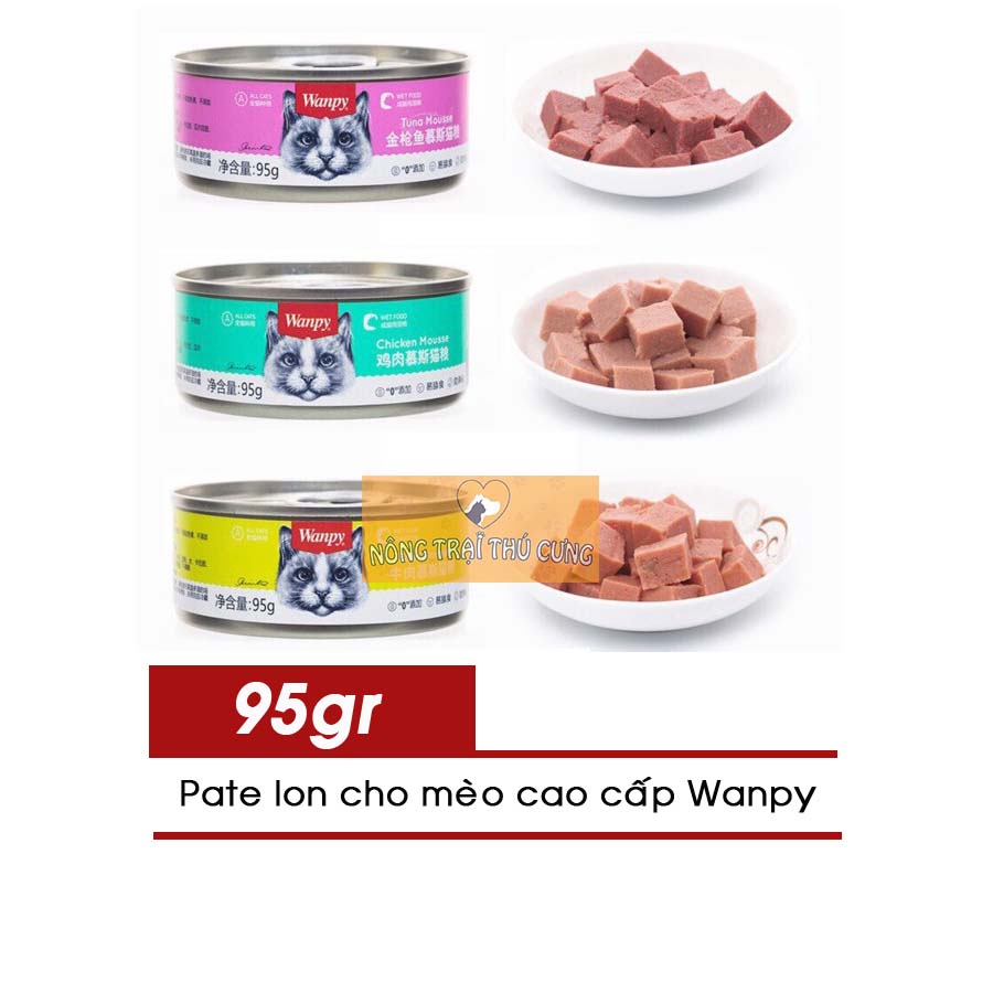 Pate cho mèo wanpy lon 95gr -