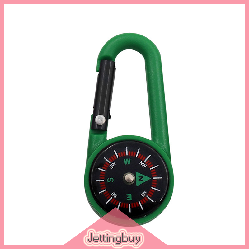 【Jettingbuy】flash bán đa chức năng móc khóa ngoài trời Compa Mini leo núi Móc Chìa Khóa Móc có lò xo dụng cụ Cắm Trại Đi Bộ Đường Dài hàng đi bộ đường dài
